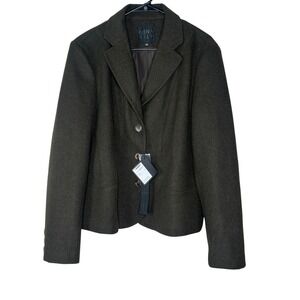 New Mina Self Blazer XXL Brown Relaxed Tailored Button Front Career NWT Work